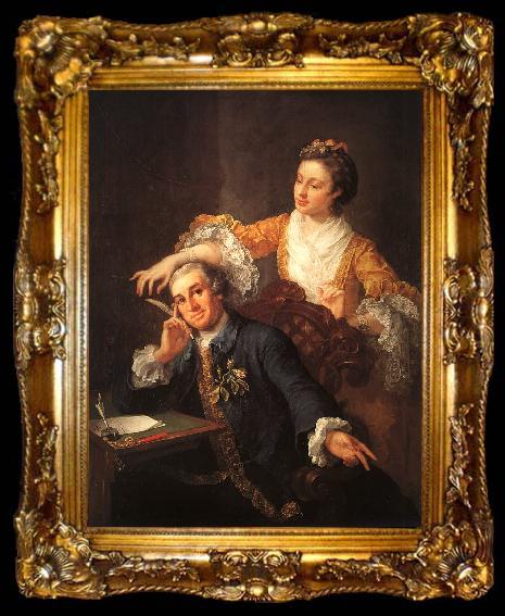 framed  William Hogarth David Garrick and His Wife, ta009-2